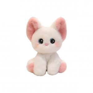 Милый плюшевый кот немецкой сиамской породы с тремя цветками успокаивающая игрушка для учебы терапевтическая кукла высота 24см KUMAOYA, белый