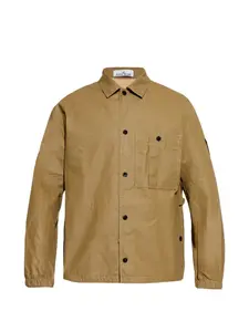 Рубашка-оверсhирт с накладным карманом на пуговицах Stone Island, зеленый