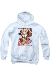 Толстовка с капюшоном Justice League of America Harley Bombshetll для молодежи Gildan, белый