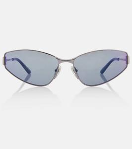 Кошачий глаз солнцезащитные очки Mercury Balenciaga, Ruthenium-Ruthenium-Violet