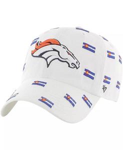 Мужская и женская белая регулируемая шляпа Denver Broncos Confetti Clean Up '47 Brand, белый