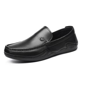 Повседневные кожаные туфли мужские с низким верхом AOKANG, Black