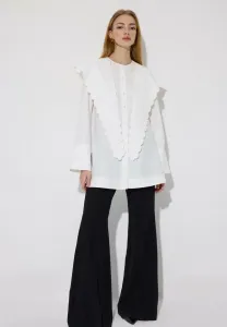 Блузка с широким воротником Touché Privé, Ecru
