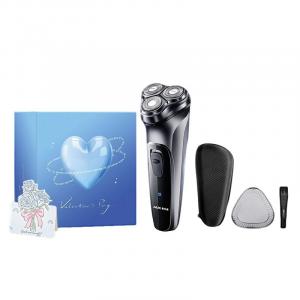 84 Shin Chan Limited Edition роторная электробритва, мужская перезаряжаемая моющаяся бритвенная головка, умное бритье AUX, черный/мультиколор