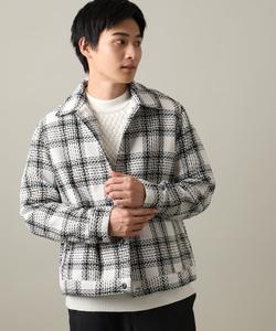 Короткая куртка из твидовой клетки Avv, цвет White