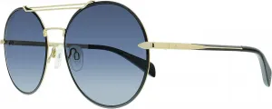 Круглые солнцезащитные очки Rag & Bone RNB1011S RHL9O, черно-золотые, 59 мм, модель 1011 rag & bone, Black/Gold