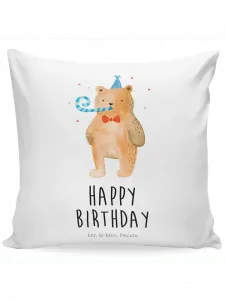 Подушка Mr & Mrs Panda 40x40 Bär Geburtstag, белый