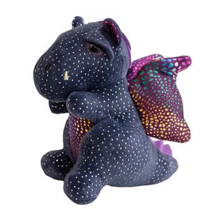 Плюшевый кулон динозавр и енот высота 10 см длина 10 дюймов Julebaby, синий