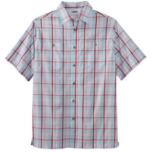 Мужская спортивная рубашка в клетку с короткими рукавами и короткими рукавами Kingразмера Big & Tall KingSize, цвет Cool Blue Plaid