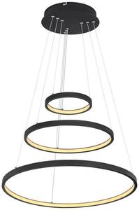 Подвесной светильник Globo, 51x120 см, опал/черный