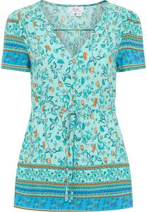 Блузка с коротким рукавом usha FESTIVAL Blouse, бирюзовый