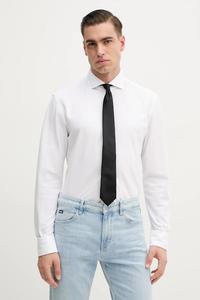 Хлопковая рубашка Boss, белый