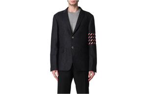 THOM BROWNE Куртка мужская, Black with Dark Blue Stripes