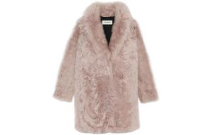 Женская шуба Saint Laurent, розовый