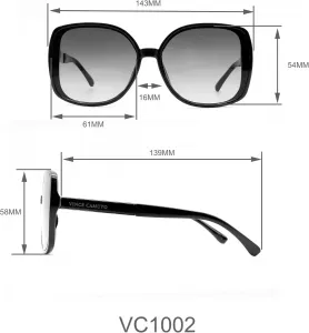 Женские солнцезащитные очки Vince Camuto Glamorous с квадратной формой и 100% защитой от УФ-излучения, Tortoise