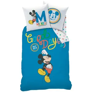 Пододеяльник Mickey Mouse, Good Days - 140 x 200 см + 63 x 63 см - хлопок Disney