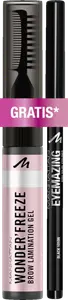Гель для бровей Manhattan Wonder Freeze Brow Lamination Gel 001 Clear & Eyemazing Kajal Eyeliner 1010N black