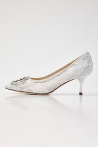 Кружевные туфли с кристаллами