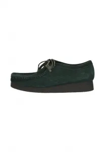 Повседневные кроссовки wallabee на шнуровке Clarks, A Dark Green Suede