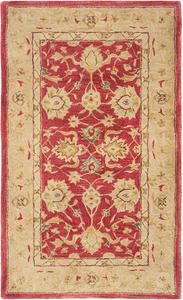 Ковер SAFAVIEH, 61 x 92 см, Anatolia Collection, Red & Ivory, ручной работы, традиционный восточный из шерсти, идеален для помещений с высокой проходимостью: прихожая, гостиная, спальня (AN522A)
