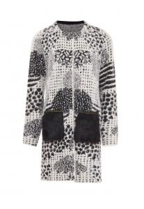 Вязаный кардиган faina Knit Cardigan, светло-серый