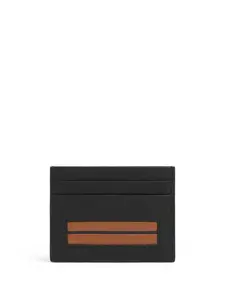 Картхолдер с контрастными вставками Zegna, черный