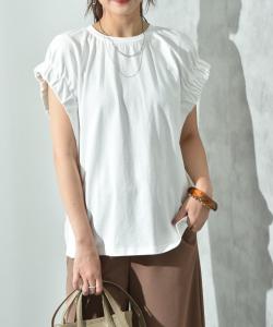 Плотный трикотажный пуловер с присборенными манжетами Interplanet, цвет Off White