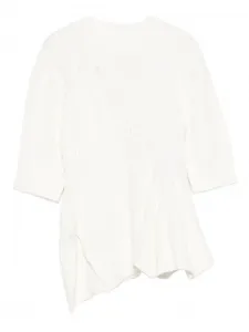 Расклешенный топ с косичной вязкой SACAI, белый