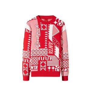 ANTA Джемпер Life Collection унисекс насыщенный красный/бежевый