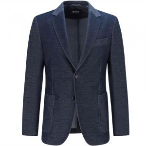 HUGO BOSS SS22 Бизнес-костюм Пиджак Мужской Темно-синий