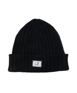 Шапка-Бини из сверхтонкой мериносовой шерсти C.P. Company, черный