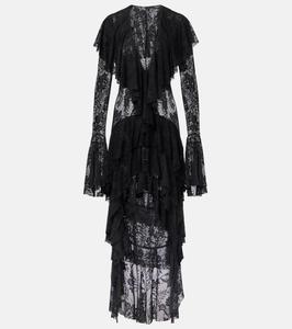 Асимметричное плиссированное платье миди Norma Kamali, черный