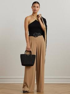 Топ-халтер Lauren Orish из трикотажа Ralph Lauren, Black/Birch Tan