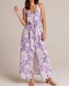 Платье-комбинация на пуговицах спереди с цветочным принтом «Ирис» Bella Dahl, Iris Floral Print