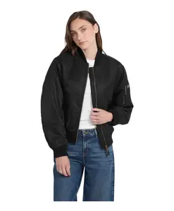 Атласная летная куртка Guess, черный