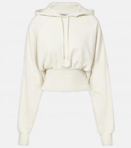 Укороченная толстовка из хлопкового трикотажа French Terry Adidas by Stella McCartney, Almond Milk-Smc