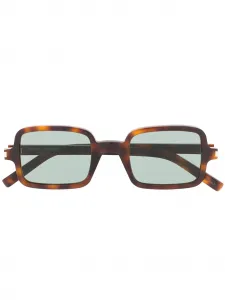 Солнцезащитные очки SL332 в квадратной оправе черепаховой расцветки Saint Laurent, коричневый