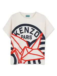 Футболка с принтом Kenzo Kids, белый