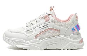 Нескользящие, износостойкие, дышащие, легкие, увеличивающие рост, низкие повседневные туфли для женщин Mulinsen, White Pink