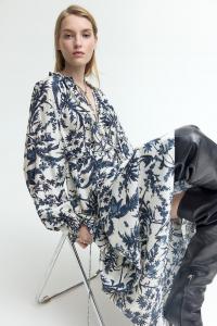 Платье с воротником-воланой H&M, мультиколор