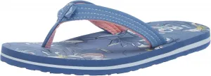 Сандалии-шлепанцы Roxy girls Rg Viva Stamp, синий