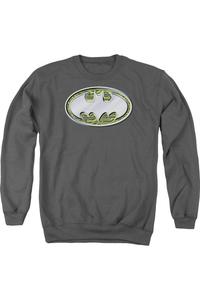 Толстовка с круглым вырезом для взрослых с логотипом Batman Circuits Gildan, цвет charcoal