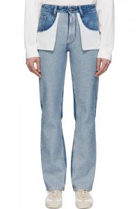 Прямые джинсы Mm6 Maison Margiela, синий