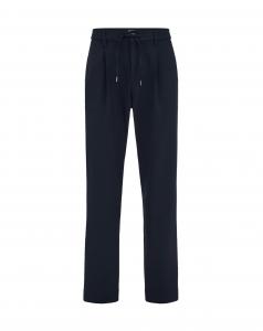 WE Fashion Брюки со складками спереди в темно-синем цвете