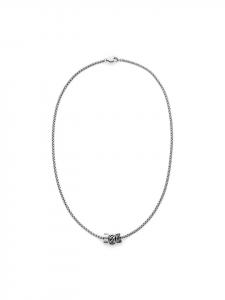 s.Oliver Колье с деталями из нержавеющей стали черного цвета