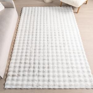 nuLOOM Jeni Checkered ковер 183 x 183 см для гостиной, спальни, столовой, кухни, машинная стирка, off white