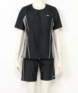 FILA/(W) Разделитель с рукавами и полной молнией, подобранный по цвету, большой размер