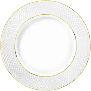 Тарелка обеденная с золотыми линиями, 28 см, фарфор, WL-880102106/A Wilmax England