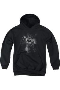 Батмен Материализованная Молодежная Толстовка с Капюшоном Gildan, черный