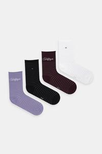 4 пары носков Tommy Hilfiger, фиолетовый